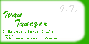 ivan tanczer business card